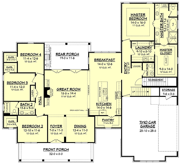 Home Plan Designs and Blueprints: Bedrooms: 4 Bathrooms: 2 Half Baths ...